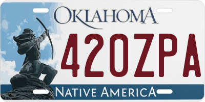 OK license plate 420ZPA
