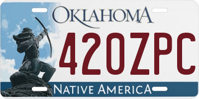 OK license plate 420ZPC