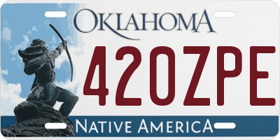 OK license plate 420ZPE