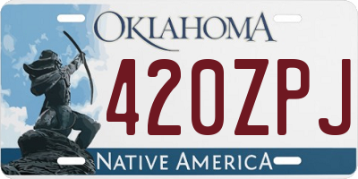 OK license plate 420ZPJ