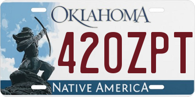 OK license plate 420ZPT