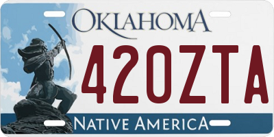 OK license plate 420ZTA