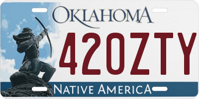 OK license plate 420ZTY