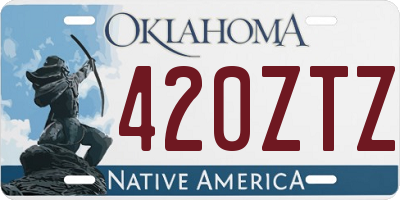 OK license plate 420ZTZ