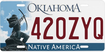 OK license plate 420ZYQ