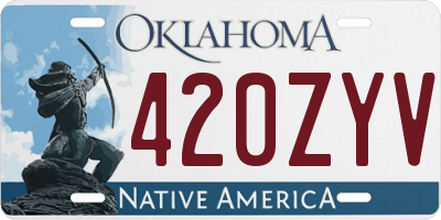 OK license plate 420ZYV