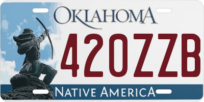 OK license plate 420ZZB