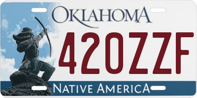 OK license plate 420ZZF