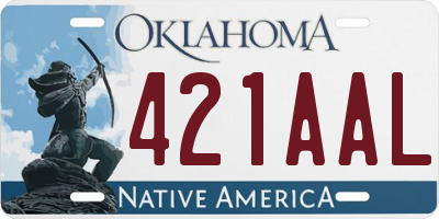 OK license plate 421AAL
