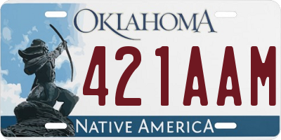 OK license plate 421AAM