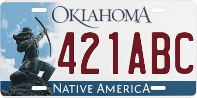 OK license plate 421ABC