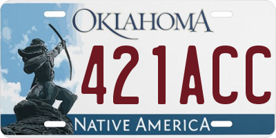 OK license plate 421ACC