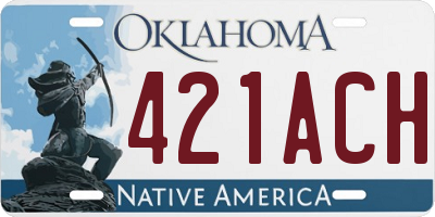 OK license plate 421ACH