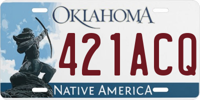 OK license plate 421ACQ