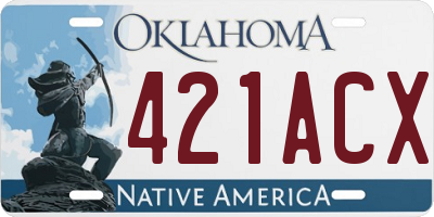 OK license plate 421ACX