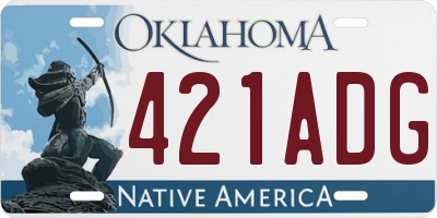 OK license plate 421ADG