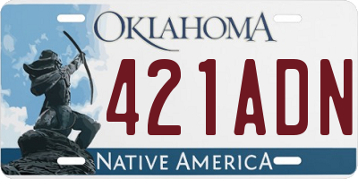 OK license plate 421ADN