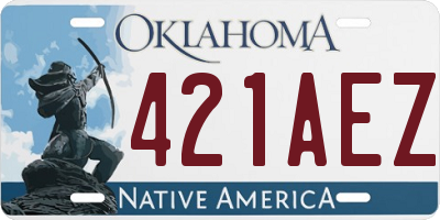 OK license plate 421AEZ