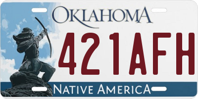 OK license plate 421AFH