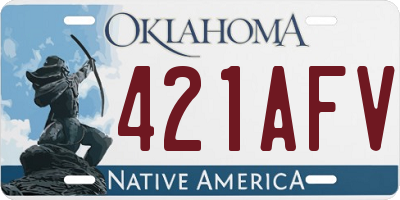 OK license plate 421AFV