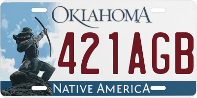 OK license plate 421AGB