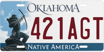 OK license plate 421AGT