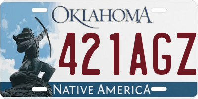 OK license plate 421AGZ