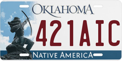 OK license plate 421AIC