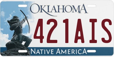 OK license plate 421AIS