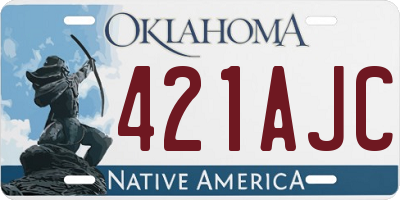 OK license plate 421AJC