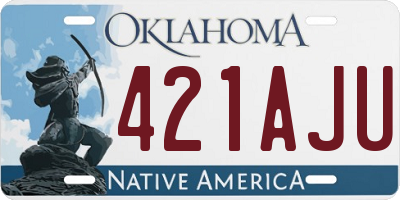 OK license plate 421AJU