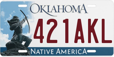 OK license plate 421AKL