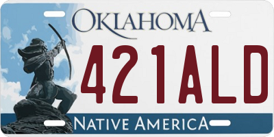 OK license plate 421ALD