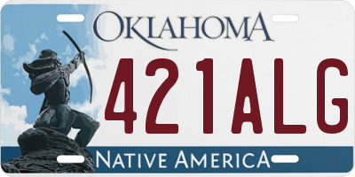 OK license plate 421ALG