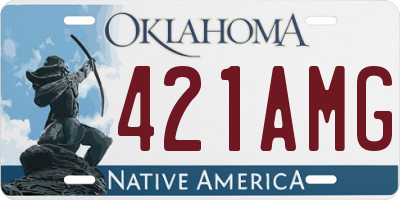 OK license plate 421AMG