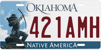 OK license plate 421AMH