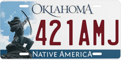 OK license plate 421AMJ