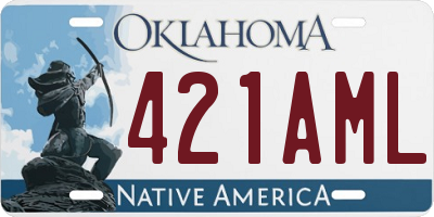 OK license plate 421AML