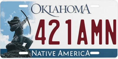 OK license plate 421AMN