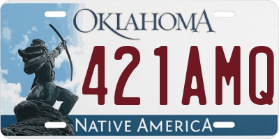 OK license plate 421AMQ