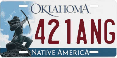 OK license plate 421ANG