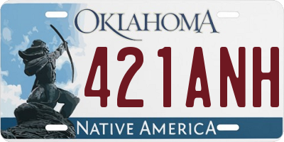 OK license plate 421ANH