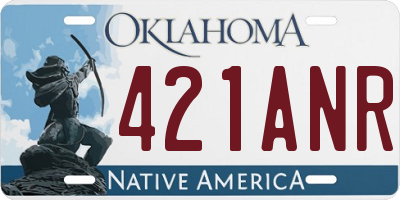 OK license plate 421ANR