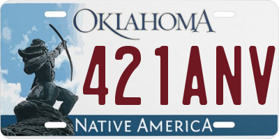 OK license plate 421ANV