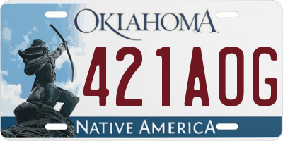 OK license plate 421AOG