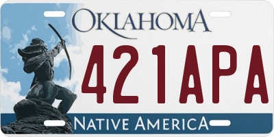 OK license plate 421APA
