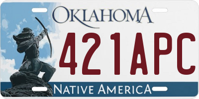 OK license plate 421APC