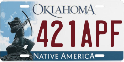 OK license plate 421APF