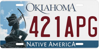 OK license plate 421APG