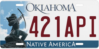 OK license plate 421API